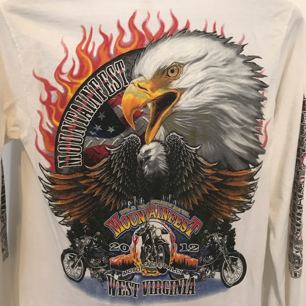 Biker Tee LS Small - West Virginia
